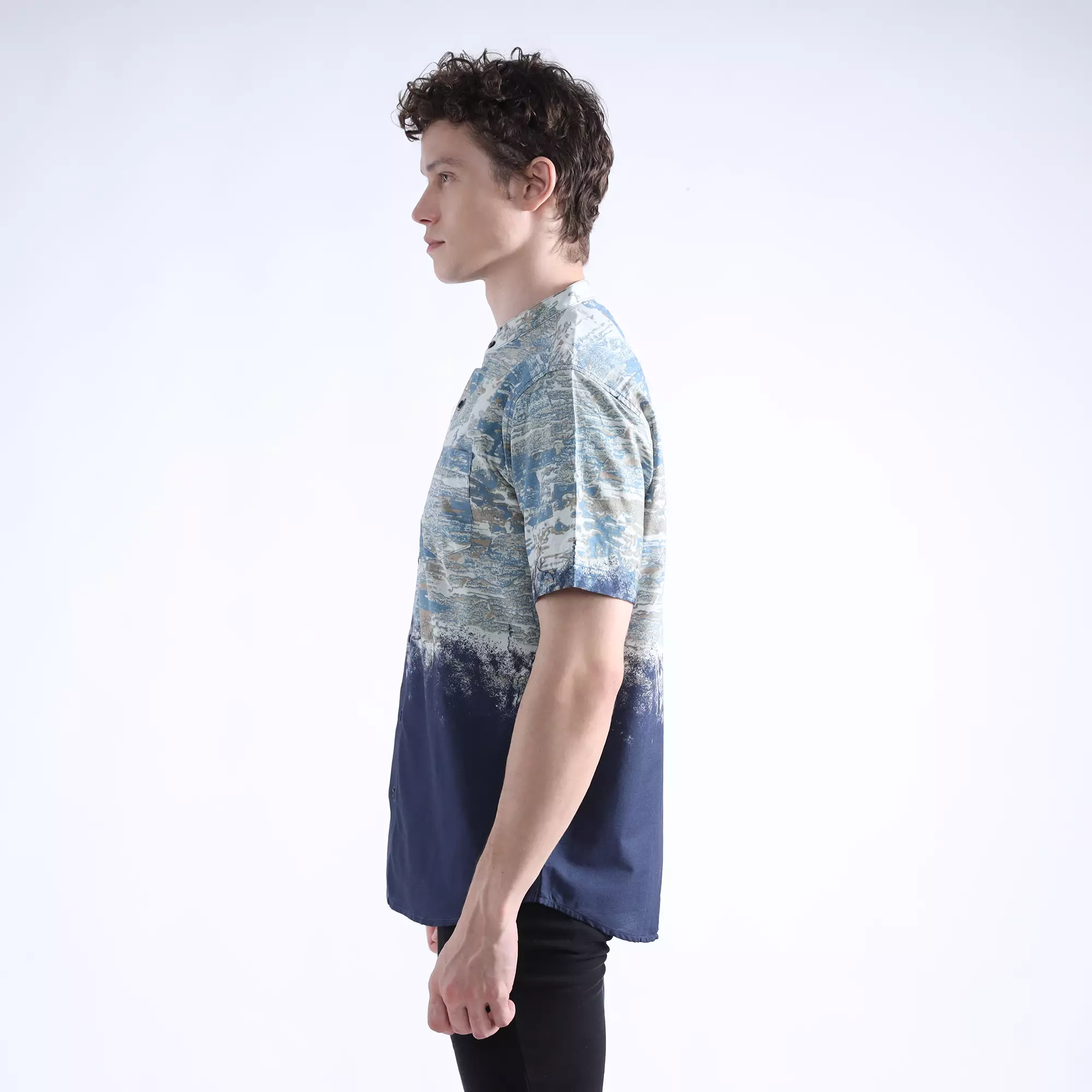 LARUSSO Dawn of Time - Kemeja Koko Printing Pria Lengan Pendek - RITGO