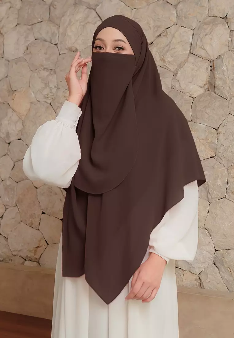 KHIBAN KHAIRA MAGNET PLUS NIQAB - DARK BROWN