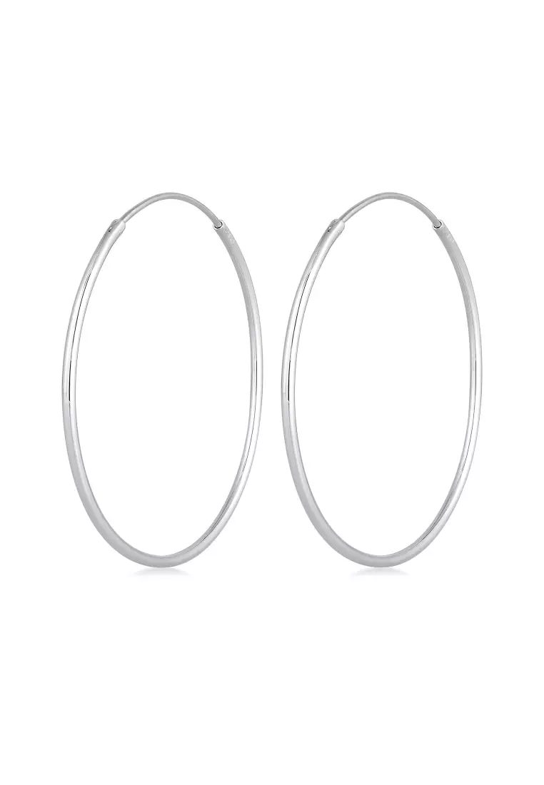 Anting Perhiasan Perak 925 Wanita Creole Classic