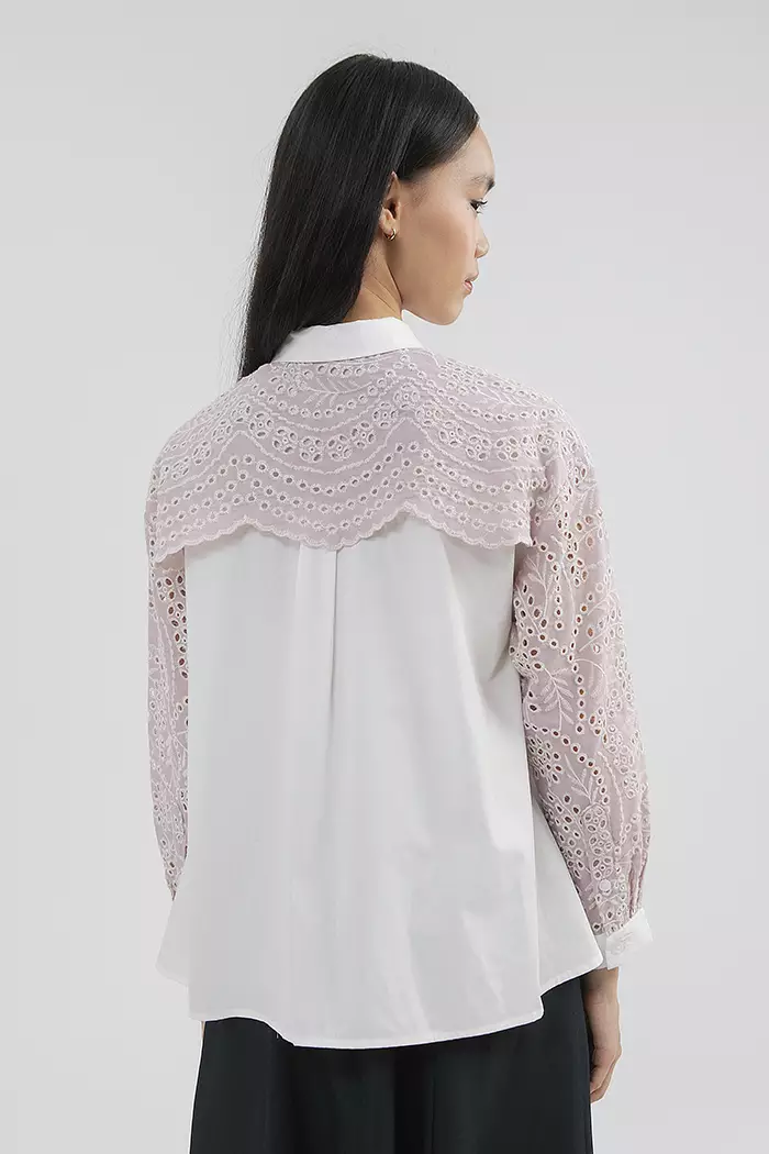 COTTONINK - Atasan Kemeja Wanita Pink Embroidered Badu #SpringCollection2025