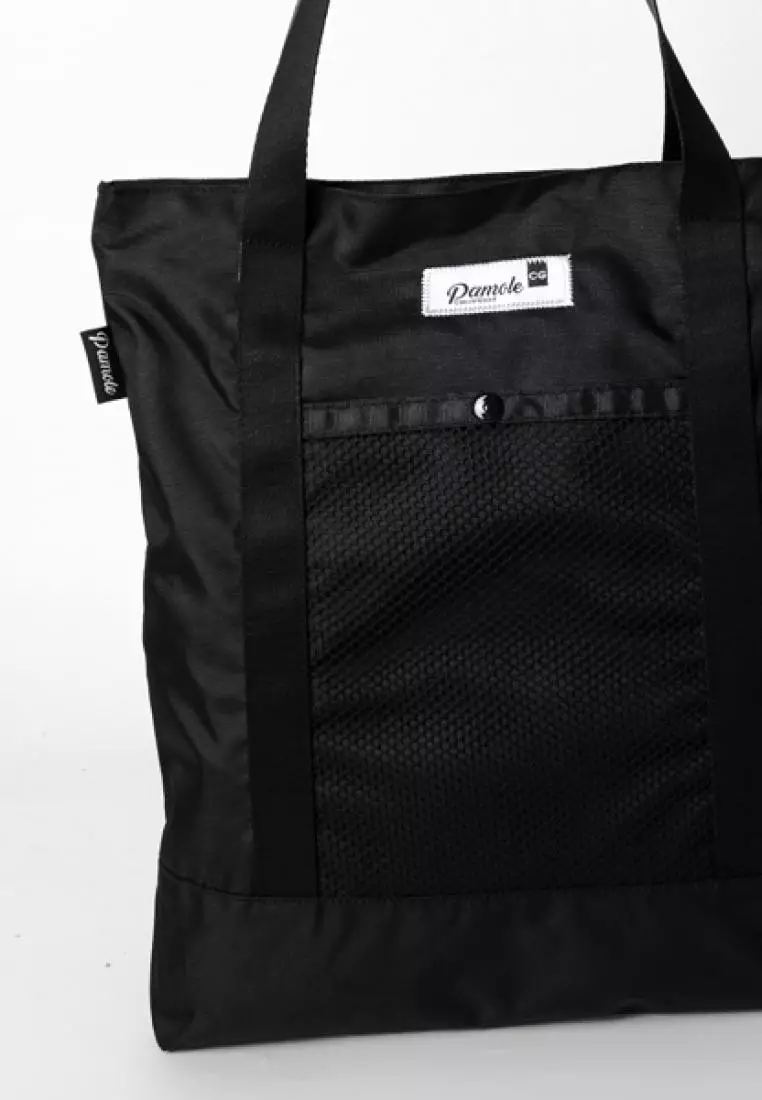Pamole Totebag Tas Wanita Pria Penutup Resleting - Reta Series - Hitam