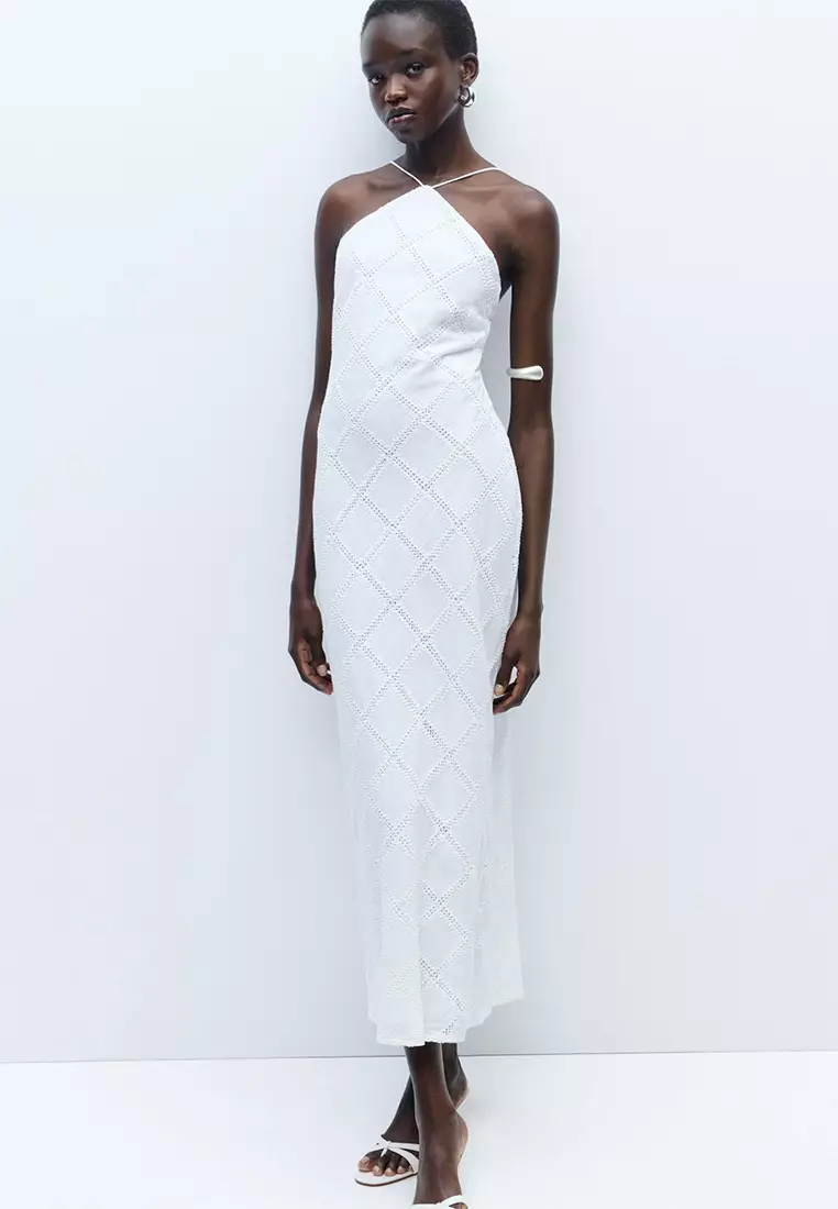 Mango halter neck dress hot sale