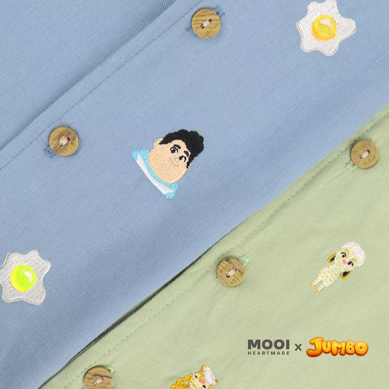 Mooi x Jumbo Shirt Kemeja Anak Laki - Laki - Sage Green