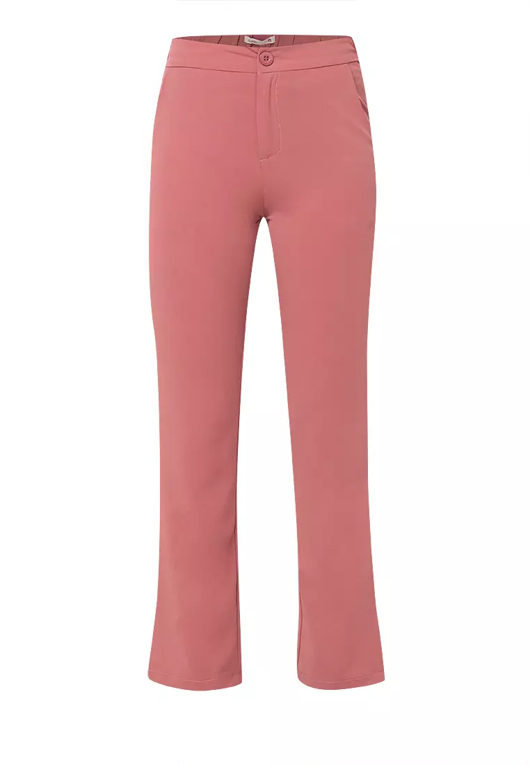 Marjorie Straight Cut Slacks With Elastic Waistband