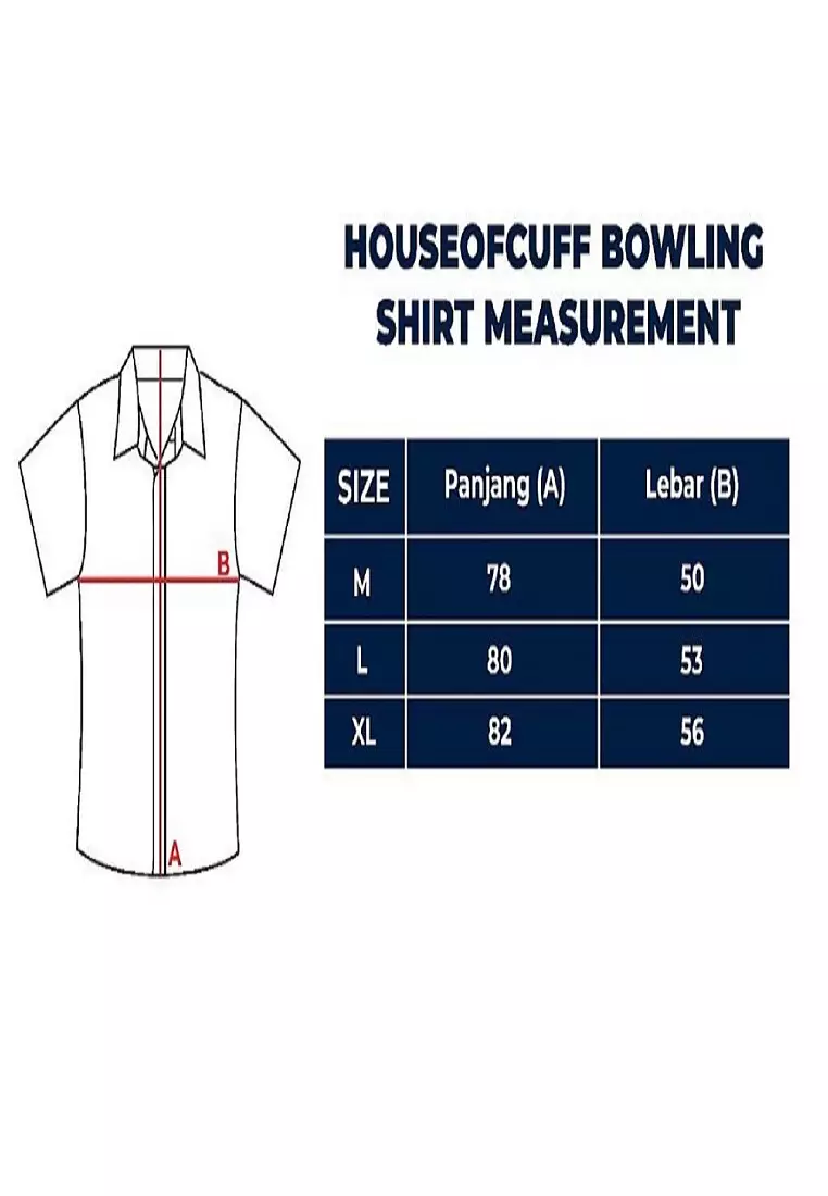 Kemeja bowling shirt pria lengan pendek grey houseofcuff