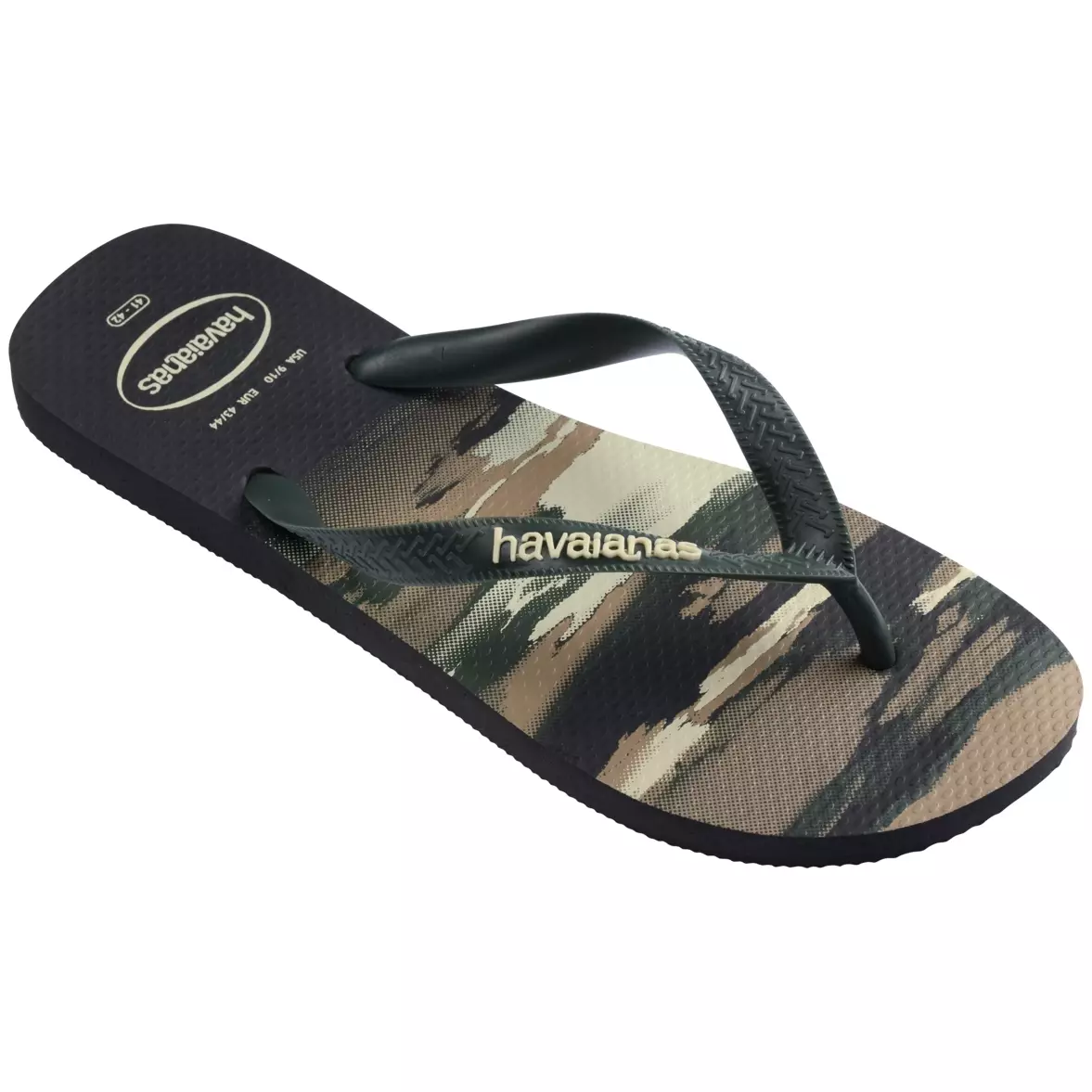 Havaianas Top Camu Black/Green Olive - Sandal Pria