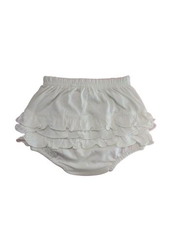 Curiosity Fashion white Curiosity Easy Clean Water-Repellent Baby Ruffle Bloomer with UV Protection C53D2KA33B3D4FGS_1