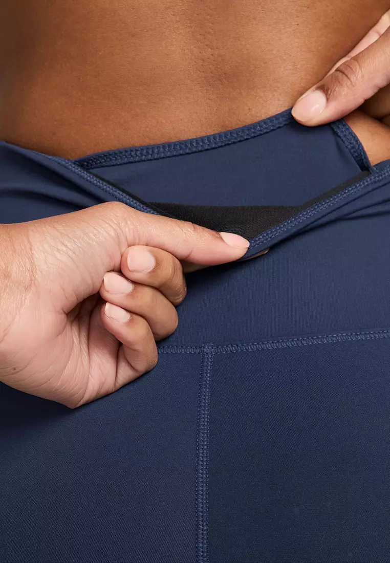 One Women's High-Panjang Pingganged 7/8 Leggings with Pockets