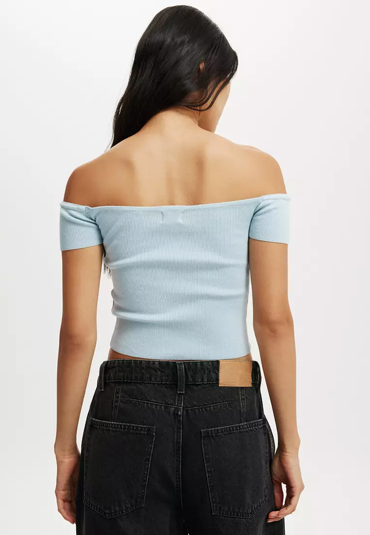 Everfine Gather Bust Short Sleeves Top