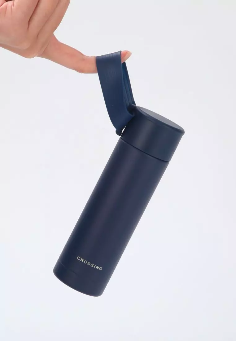 Crossing Compact Slim Insulated S/S Bottle 180ml - Ink Blue