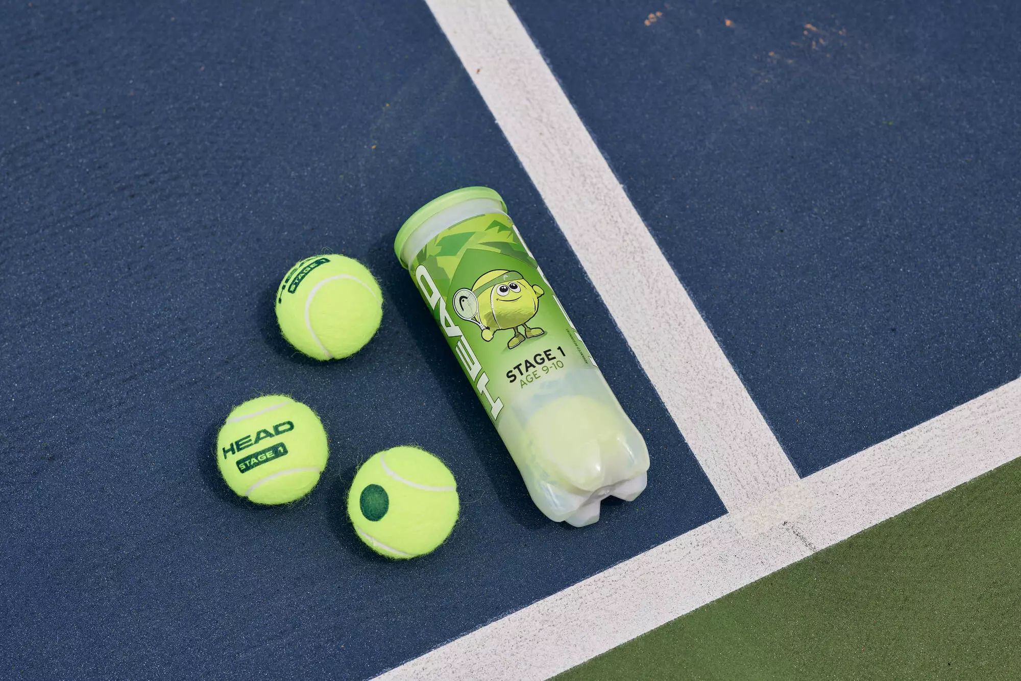 HEAD Tennis Balls Stage 1 3B 578413 - Bola Tennis Anak (Hijau)