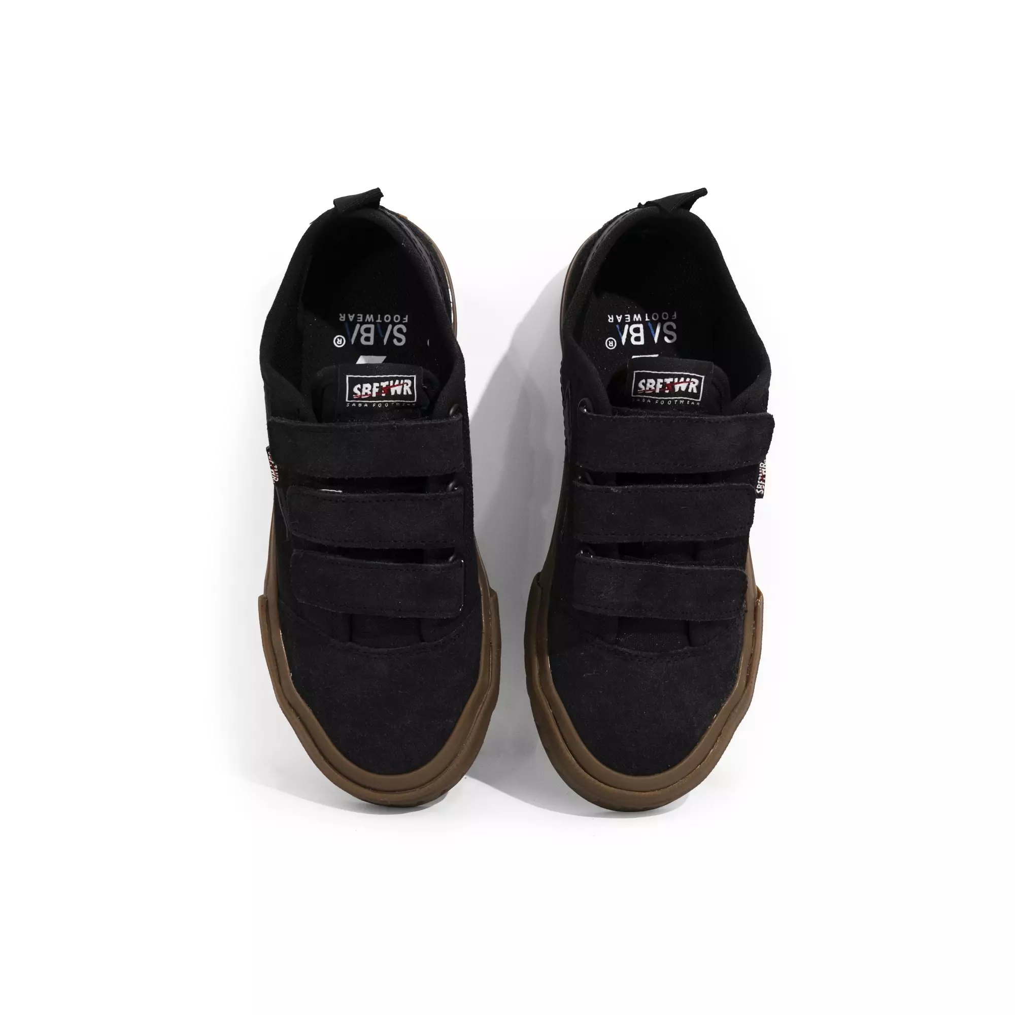 SABA Reno All Black Dark Gum - Sepatu Sneakers Pria Wanita