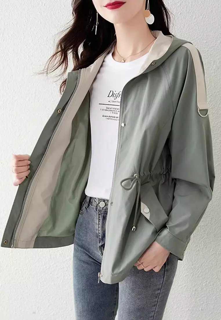 Hooded Wind Jacket Trench Coat