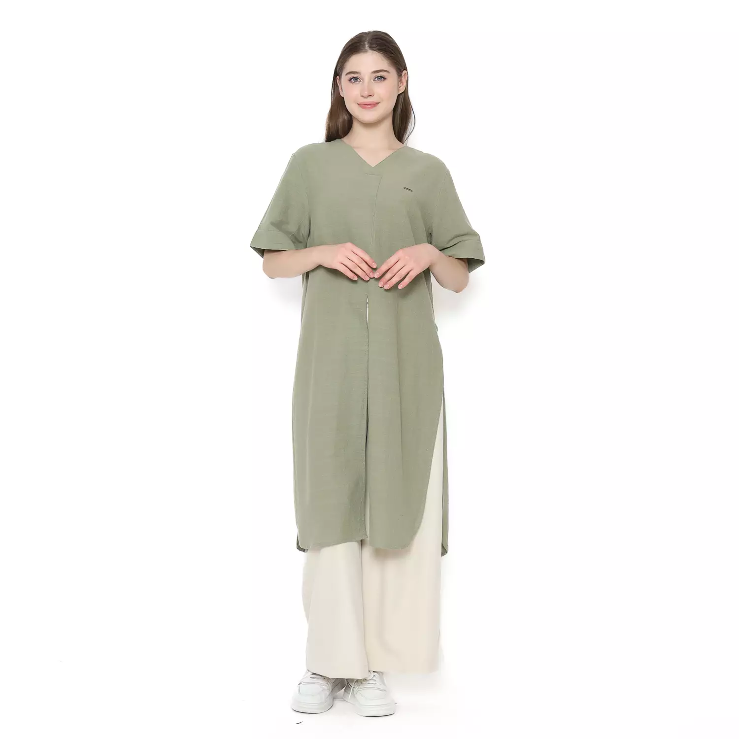 Spyderbilt kemeja lengan pendek Wanita Zura Tunic Ladies Shirt Planet Surf