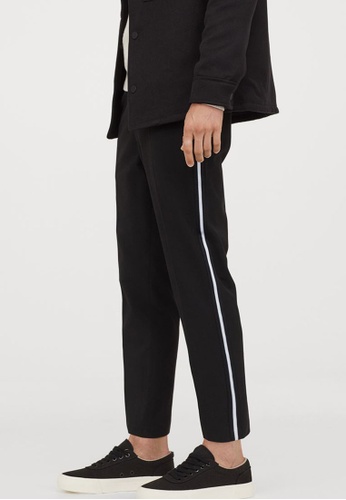 H&M black Trousers Slim Fit 2B49BAAEFCC355GS_1