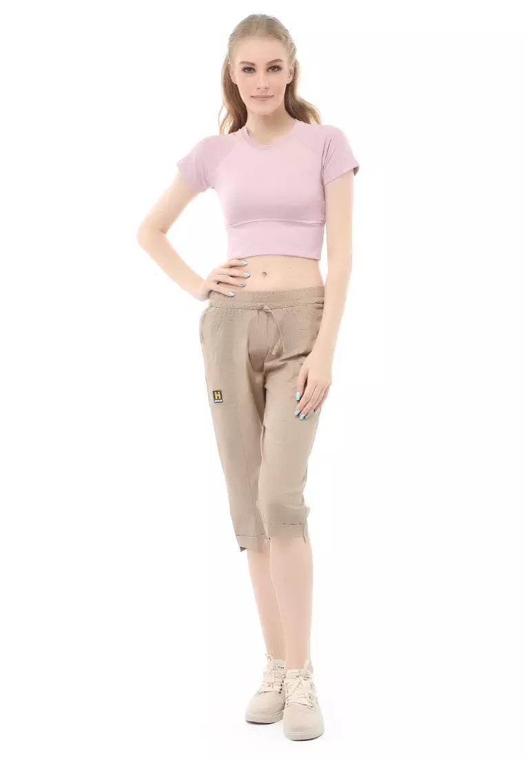 Madoc Short Pants Celana Pendek Kasual Wanita 3/4 Street Material Cotton ORGINAL - Cream