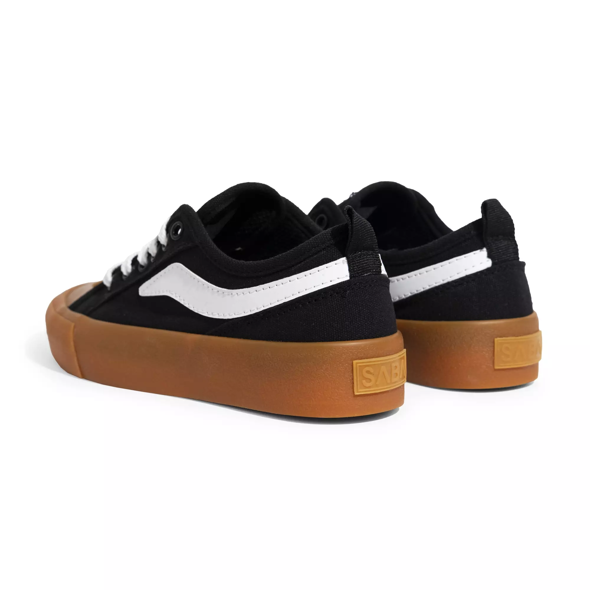 SABA Veron Mono Black Gum - Sepatu Sneakers Casual Pria Wanita