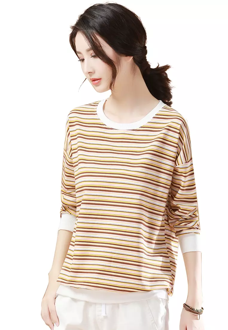 Baggy striped t shirt deals