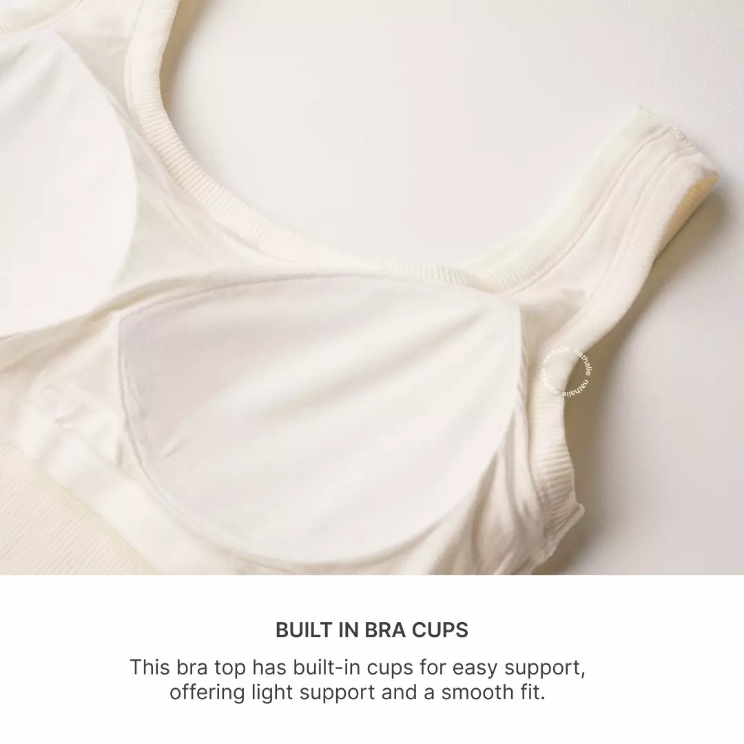 Nathalie Bra Top Cotton Blend NTA 3498 - Abu-Abu