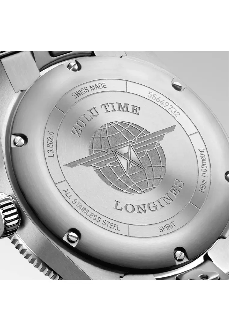 Longines Spirit Zulu Time Stainless Steel Men Watch L38024536