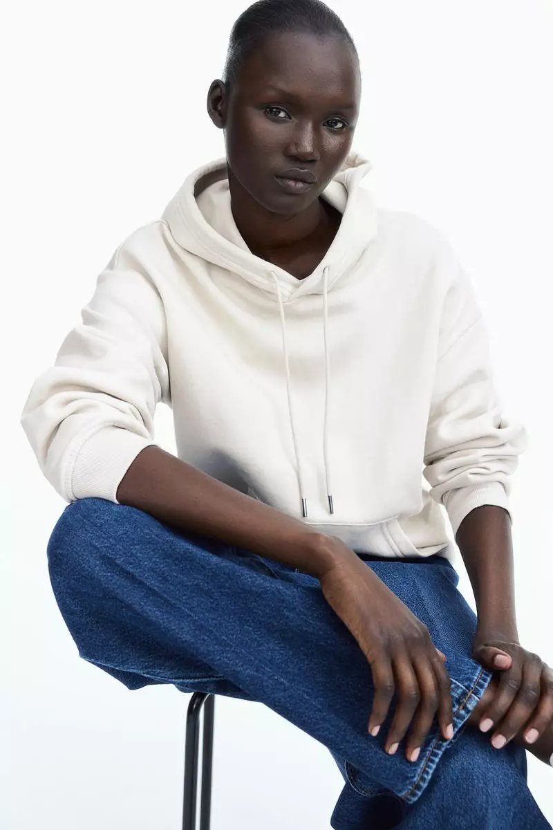 H&m beige hoodie shop