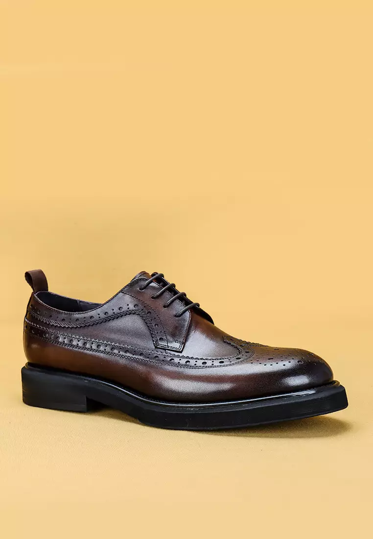 VANSA Top Layer Cowhide Platform Business Shoes  VSM-F69513