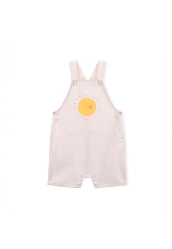 Knot white Baby cotton jumpsuit Sun C1A07KA8539772GS_1