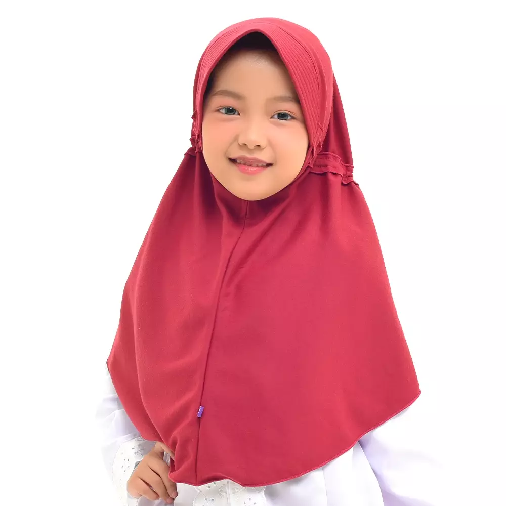 Rabbani - Kerudung Sekolah Instan Innova LX - Red XL (New)