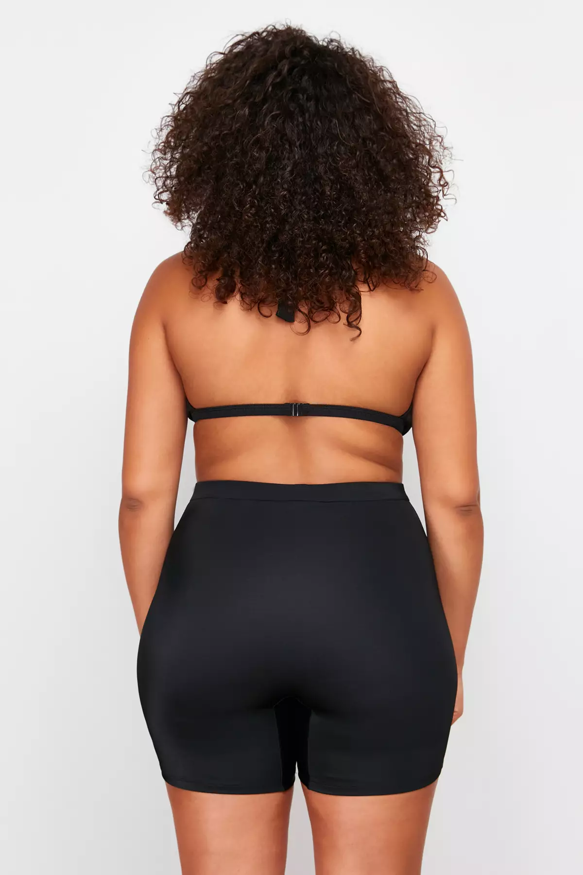 Plus Size High Waist Fitted Knit Bikini Bottom