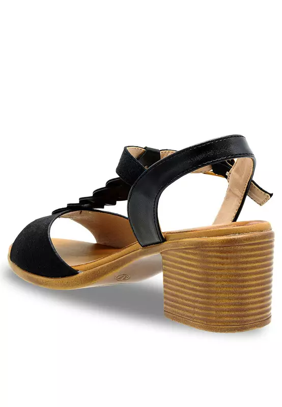 Sling Back Solid Tone Casual Heels