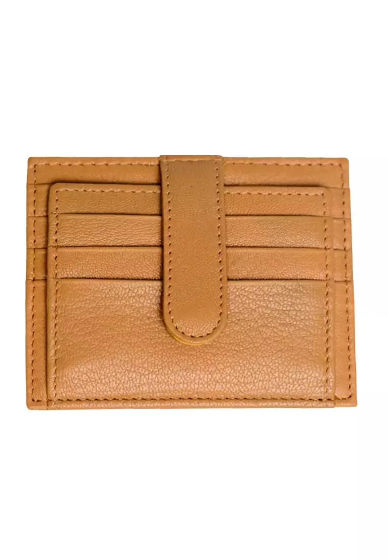 Leather Card Holder - Leather Card Case Oxhide AS4 BROWN
