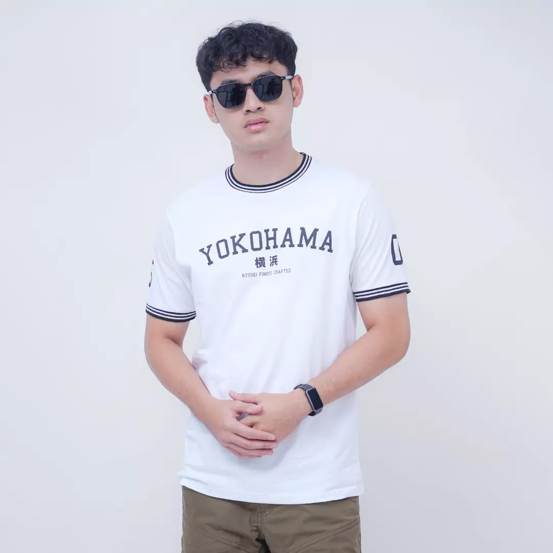 Ryusei Kaos Pria Yokohama White
