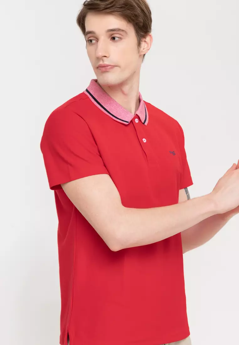 Open Chest Knit Pea Polo Shirt