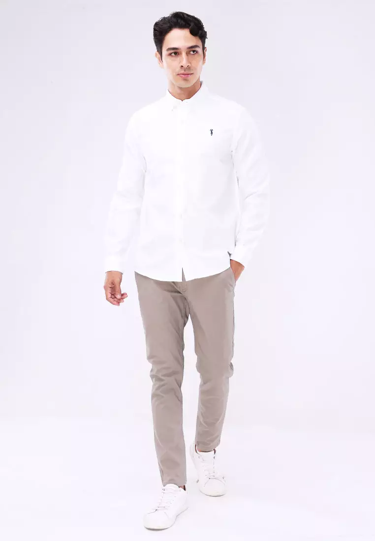 Woven Polo Long Sleeve