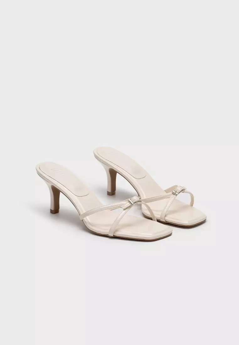 CLOUDFOAM SQUARE TOE STILETTO HEEL SLIDE