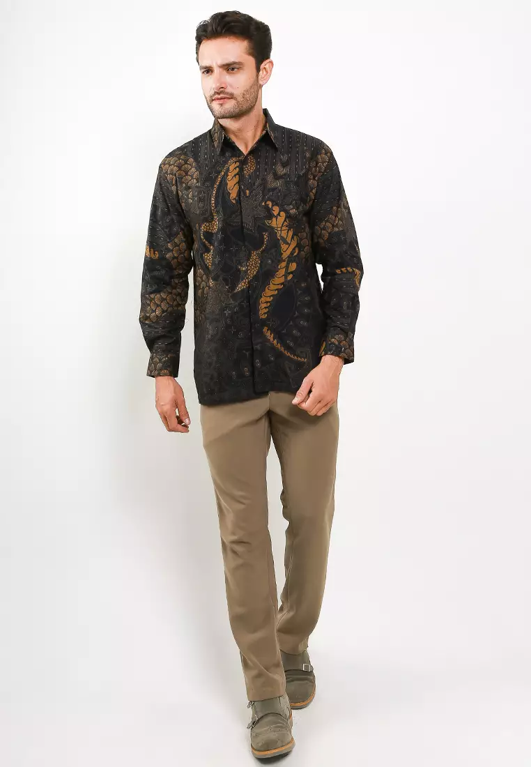 BATIK TALENTA EXCLUSIVE Lengan panjang dobby SOGAN BG BLACK