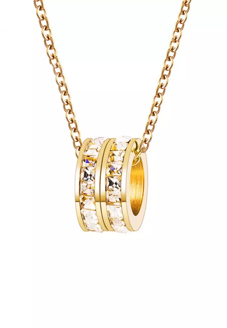 CELOVIS - Eloise Twin-Rings Necklace in Gold