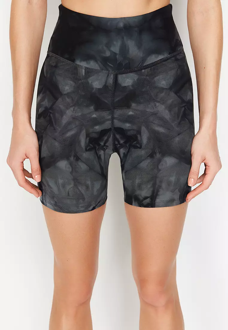 Anthracite Brushed Soft Fabric Inner Waist Pocket Detailed Knitted Sports Shorts/Short THMSS24TY00020