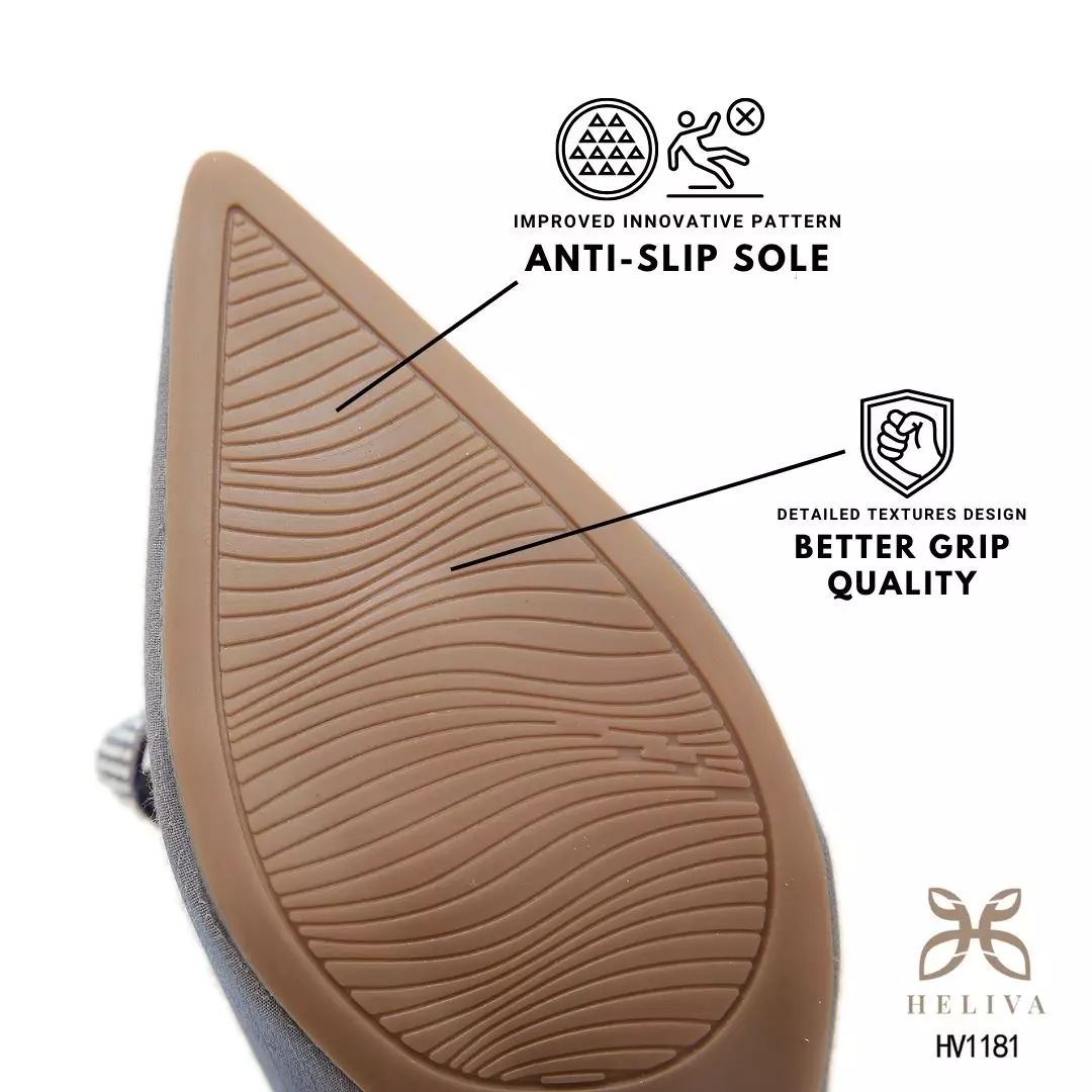 Heliva Vienna High Heels Shimmer Sling Back Bow Accessories Sol 6.5cm HV1181