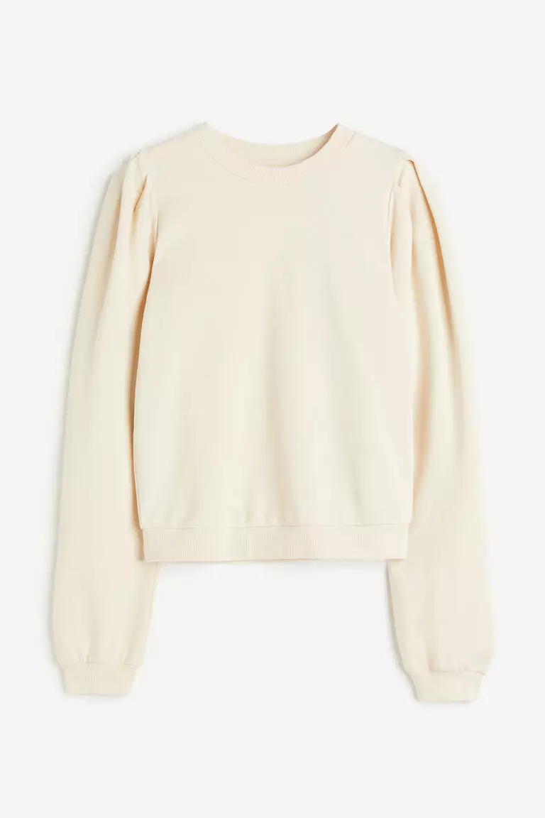 H and m puff sleeve sweatshirt sale