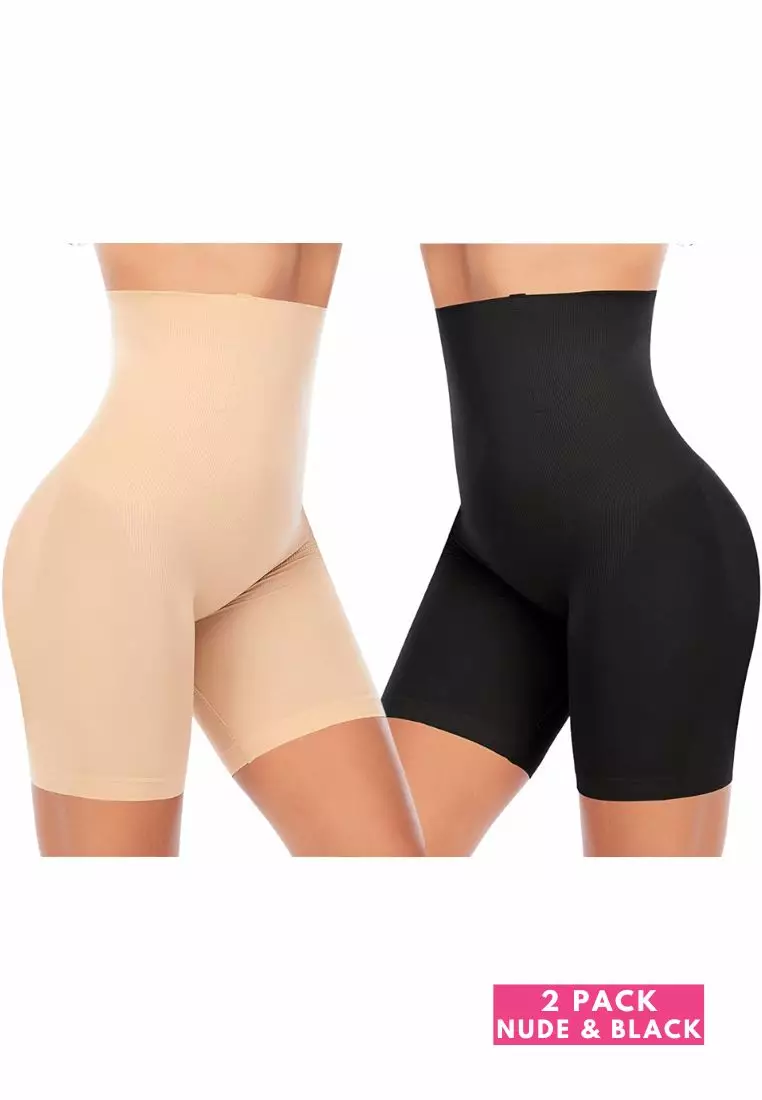 Buy online Thigh Shaping Knee Length Black Shorts from lingerie