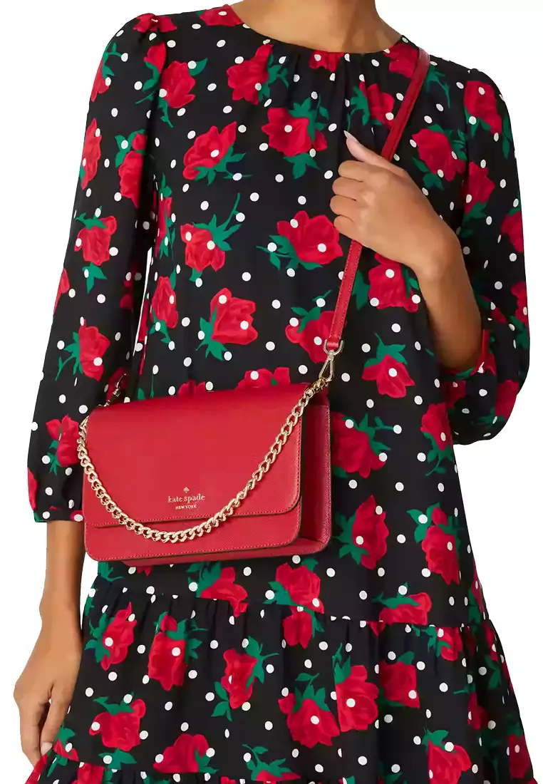 Madison Flap Convertible Crossbody Bag in Candied Cherry kc430