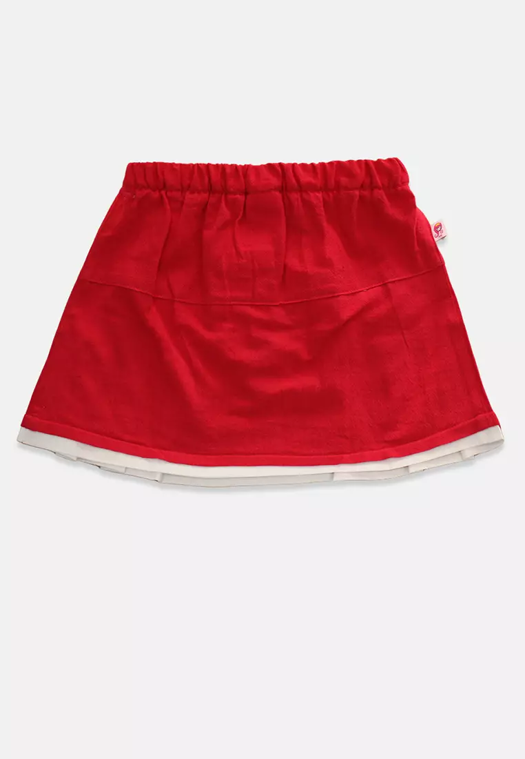 Mini skirt/ Rok mini Anak Red/ Rodeo Junior Girl Red Christmas