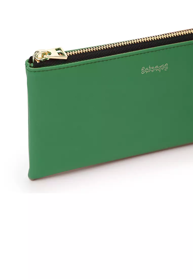 L-Zip Long Wallet - Bright Green