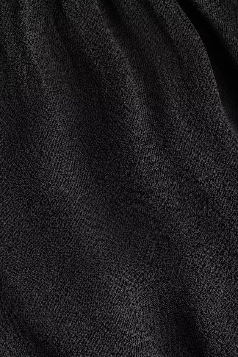 Lace-detail viscose trousers
