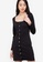 ZALORA BASICS black Long Sleeve Button Down Mini Dress 23701AAD8078FDGS_3