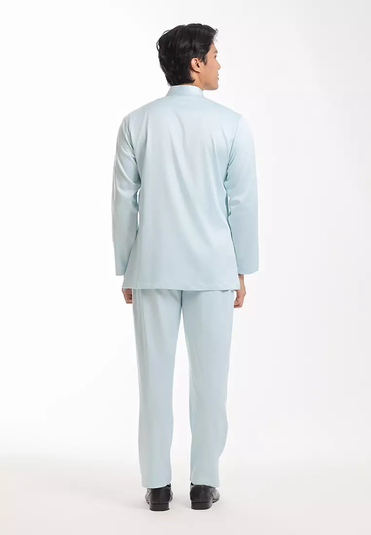 Alain Delon Baju Melayu Cekak Musang Dewasa - 19026005-31TintedAquaBlue