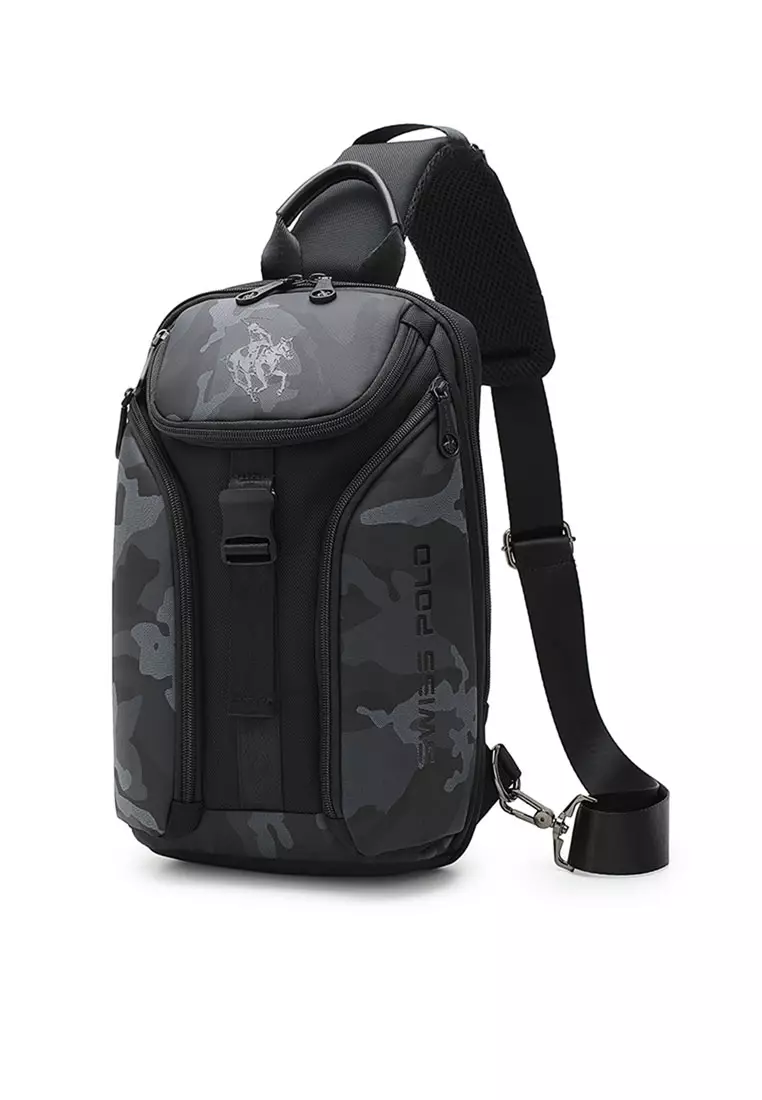 Men's Sling Bag / Chest Bag / Crossbody Bag - Black