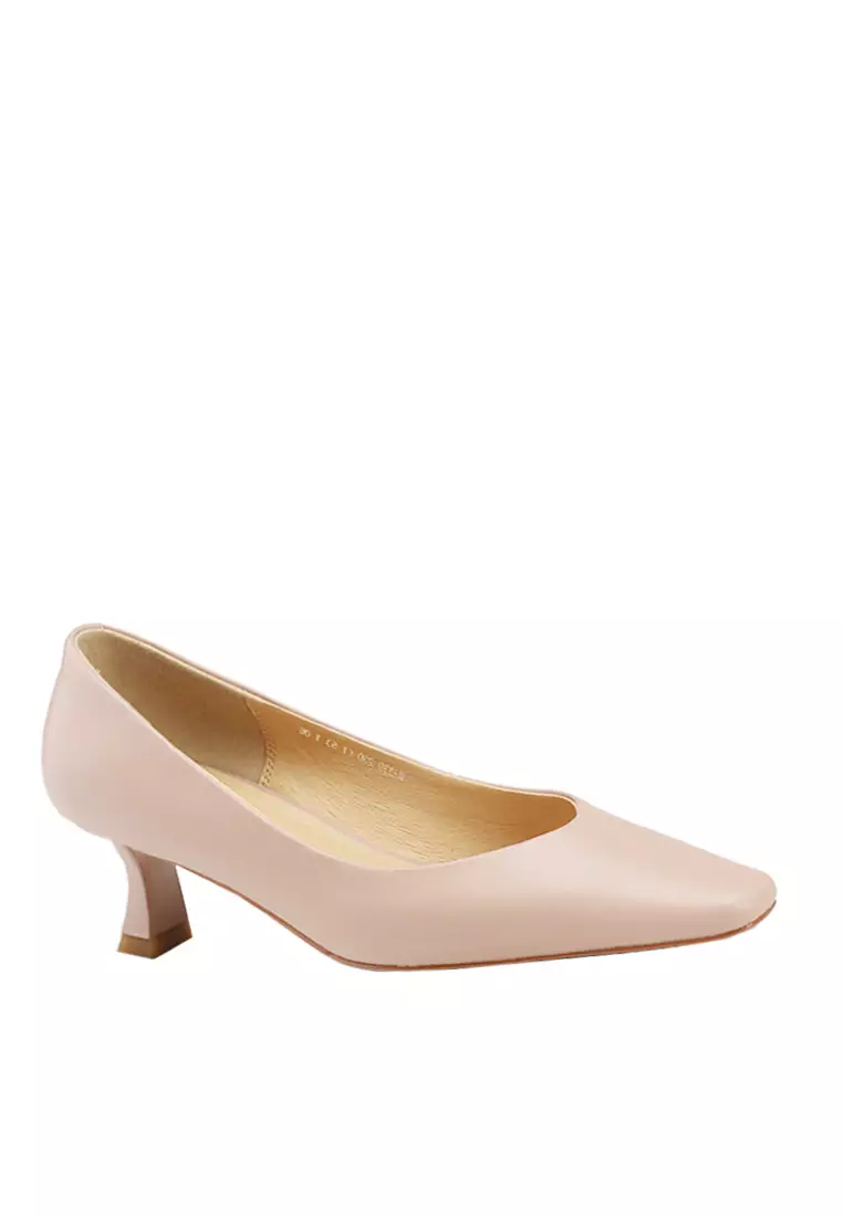 Discount on Twenty Eight Shoes  shoes - SKU: VANSA Simple Sheep Leather Mid Heel Pumps VSW-H02061339