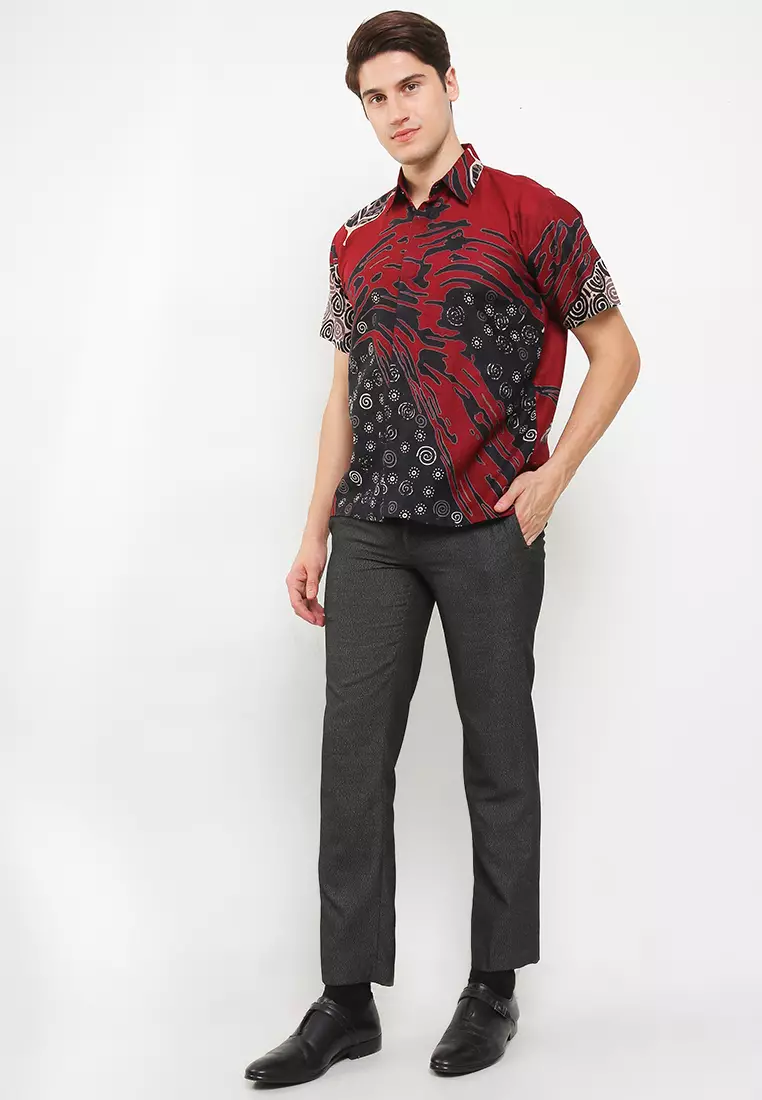 Chava Kemeja Batik Premium Pria Casual Modern Lengan Pendek